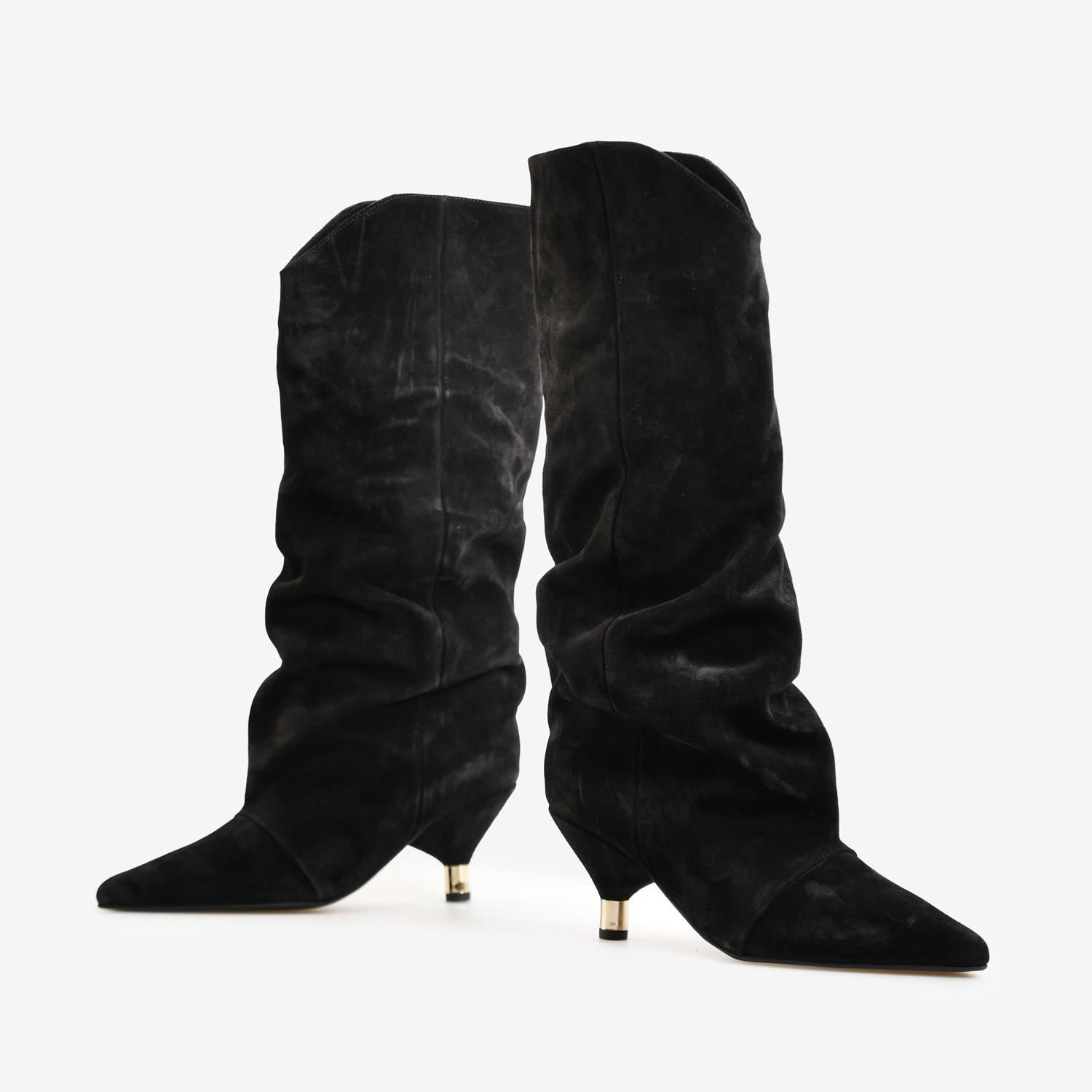 Siyah Süet Kadın Çizme