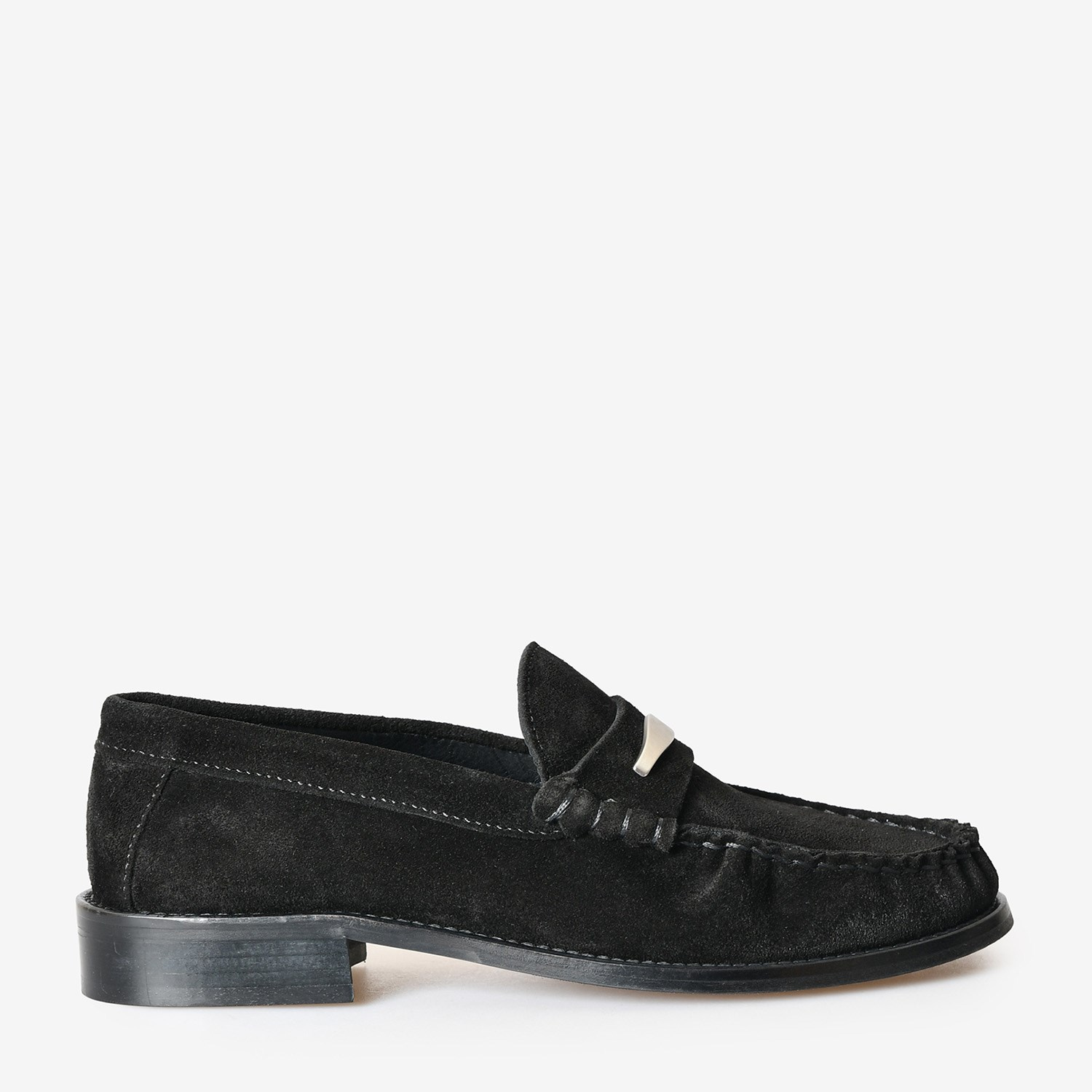 Siyah Süet Kadın Loafer