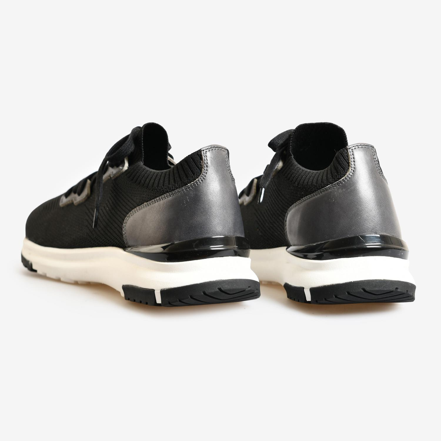 Siyah Triko Bağcıklı Erkek Spor Ayakkabı