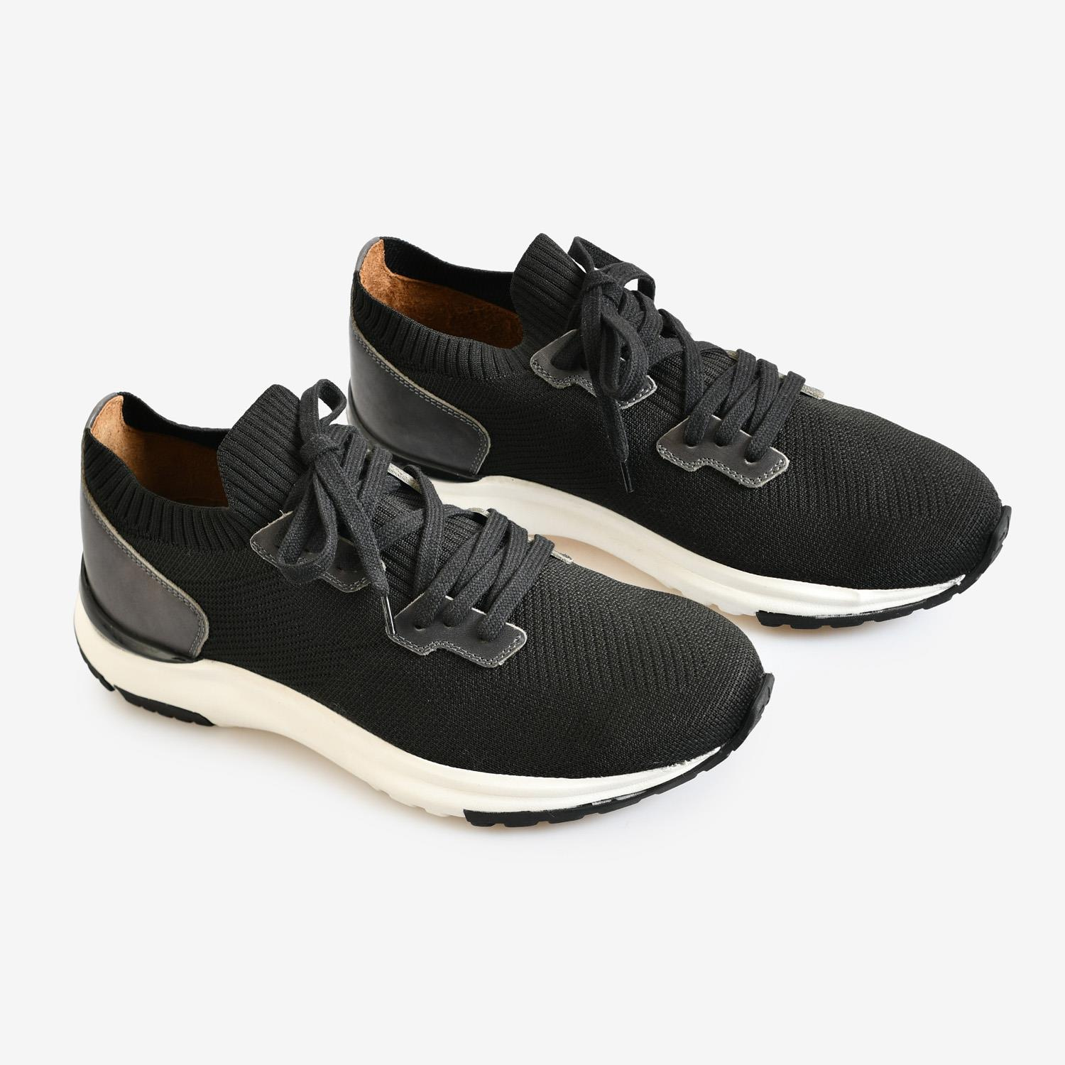 Siyah Triko Bağcıklı Erkek Spor Ayakkabı