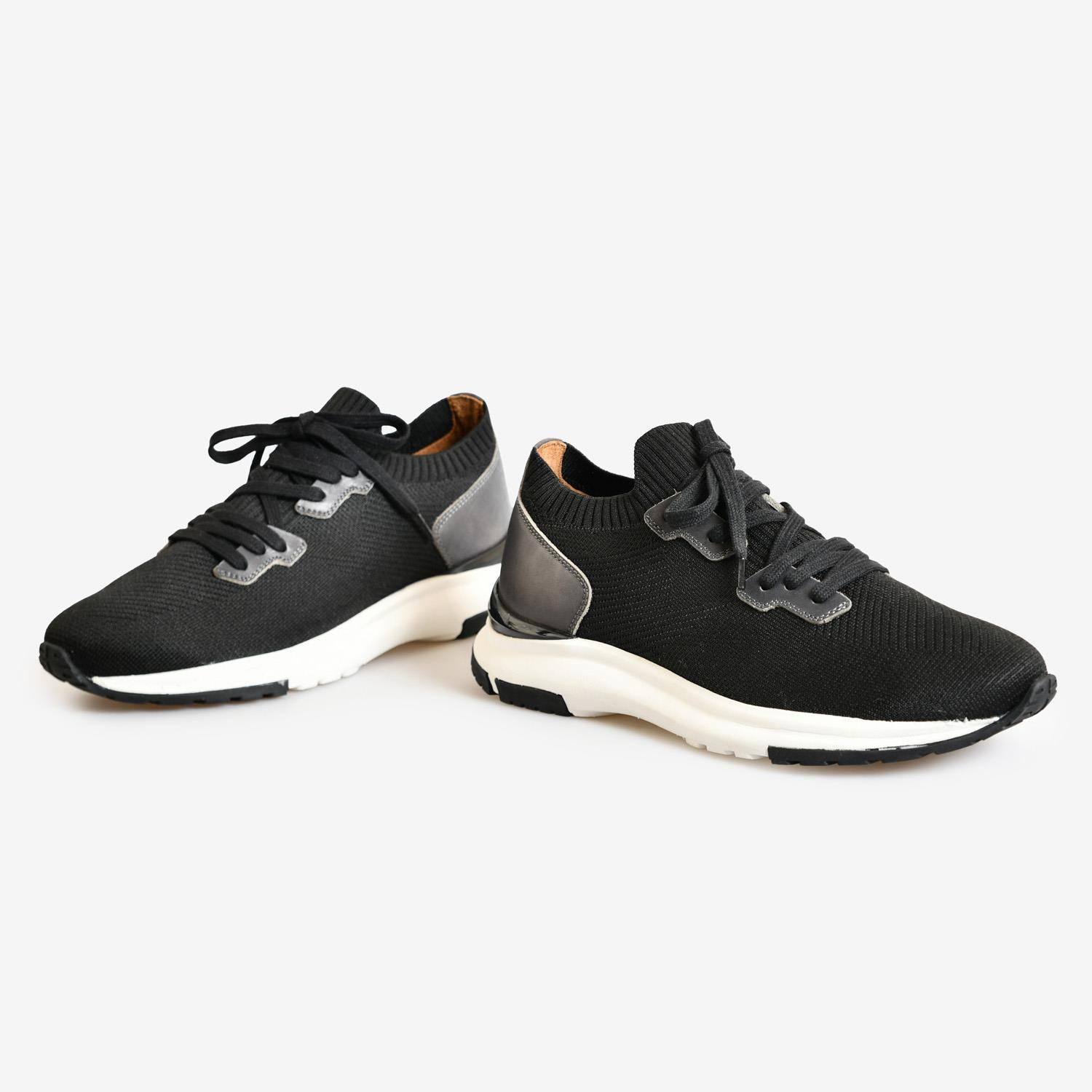 Siyah Triko Bağcıklı Erkek Spor Ayakkabı