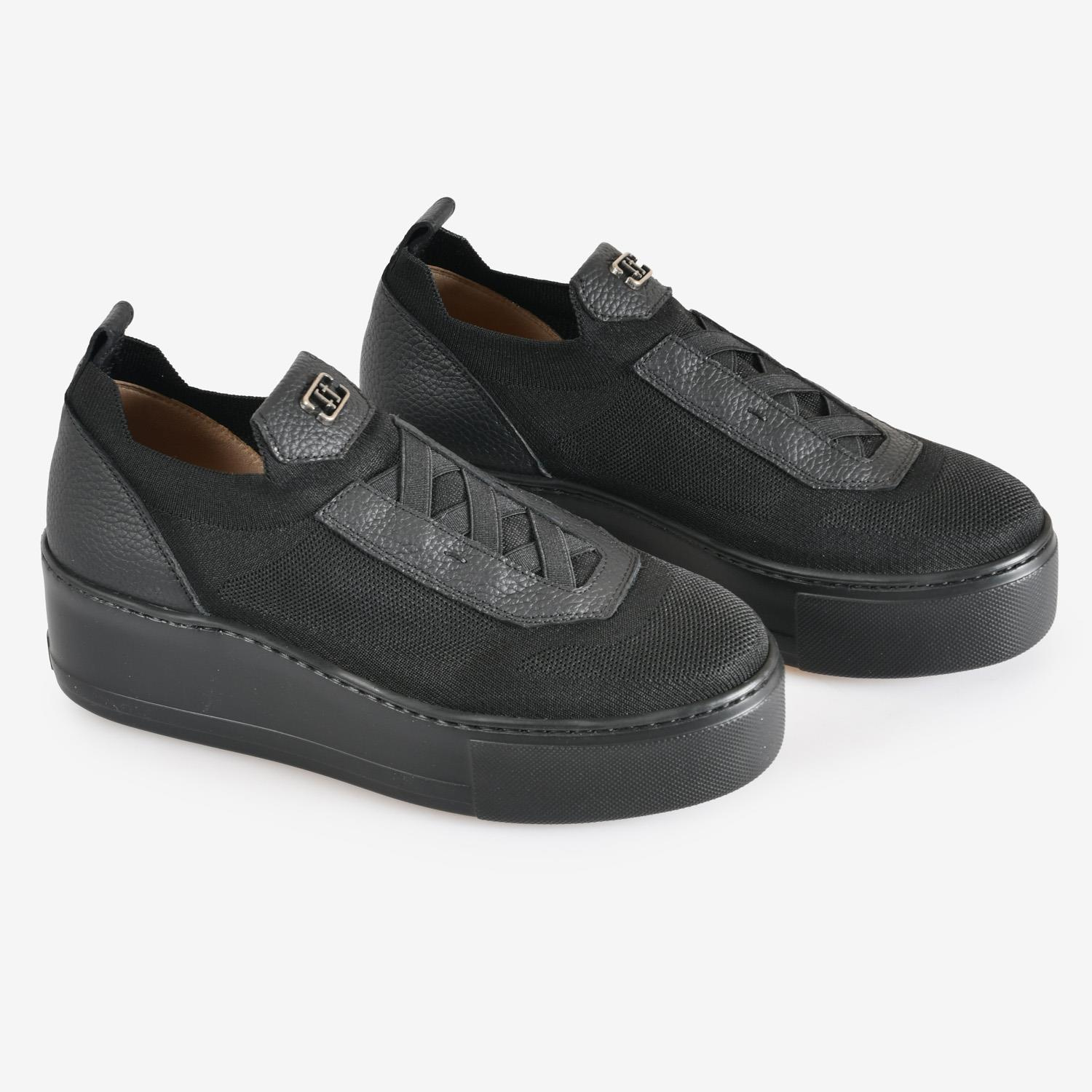 Siyah Triko Kadın Sneaker