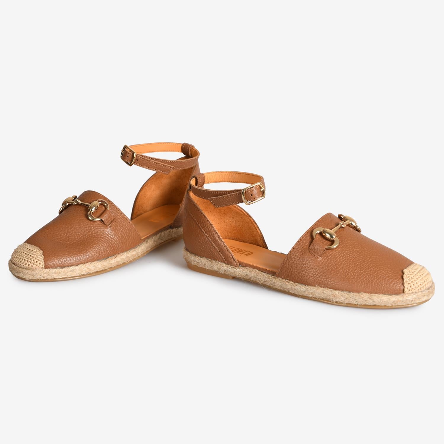 Taba Deri Espadril Kadın Sandalet