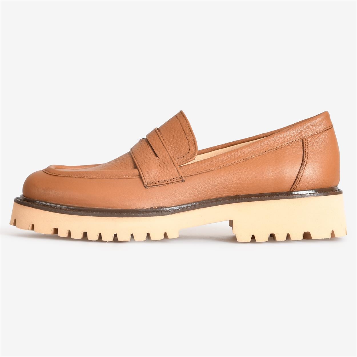 Taba Deri Kadın Loafer