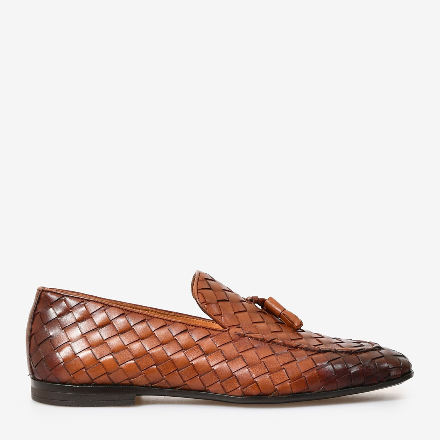 Taba Deri Püsküllü Erkek Loafer