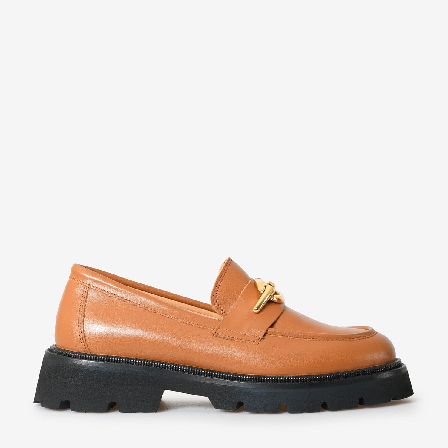 Taba Deri Toka Detaylı Kadın Loafer