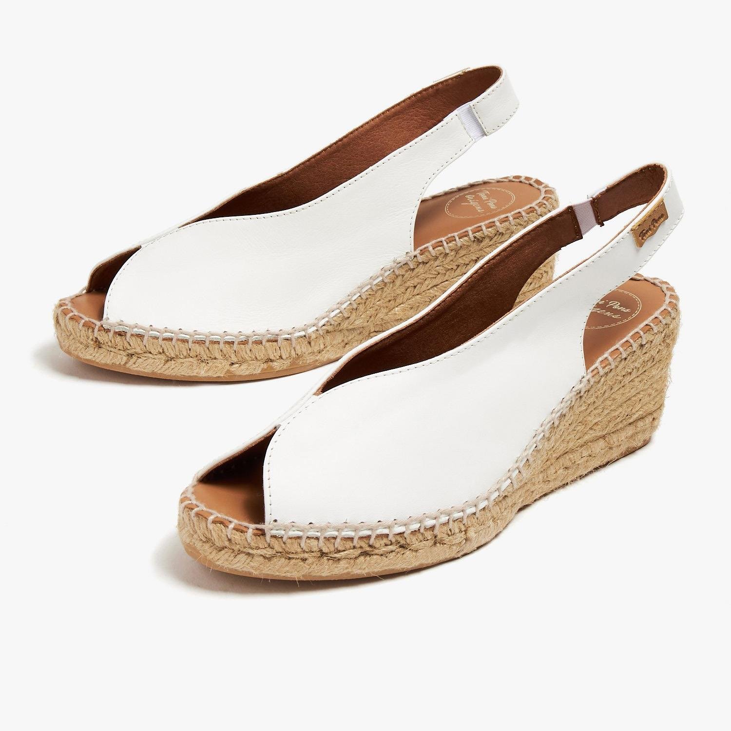 Toni Pons Beyaz Laila-P Açık Ayakkabı Stili Espadril Kadın Sandalet