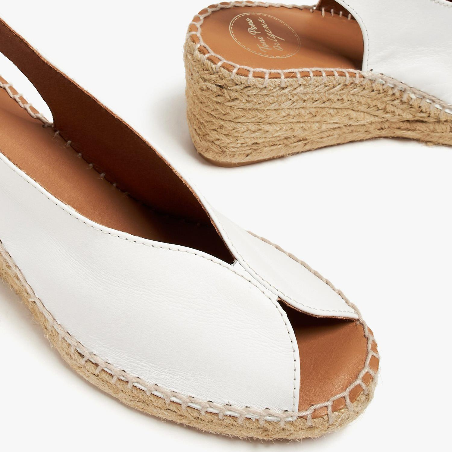 Toni Pons Beyaz Laila-P Açık Ayakkabı Stili Espadril Kadın Sandalet