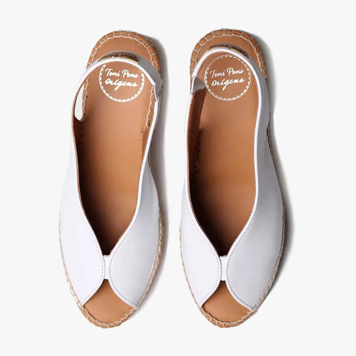 Toni Pons Beyaz Laila-P Açık Ayakkabı Stili Espadril Kadın Sandalet