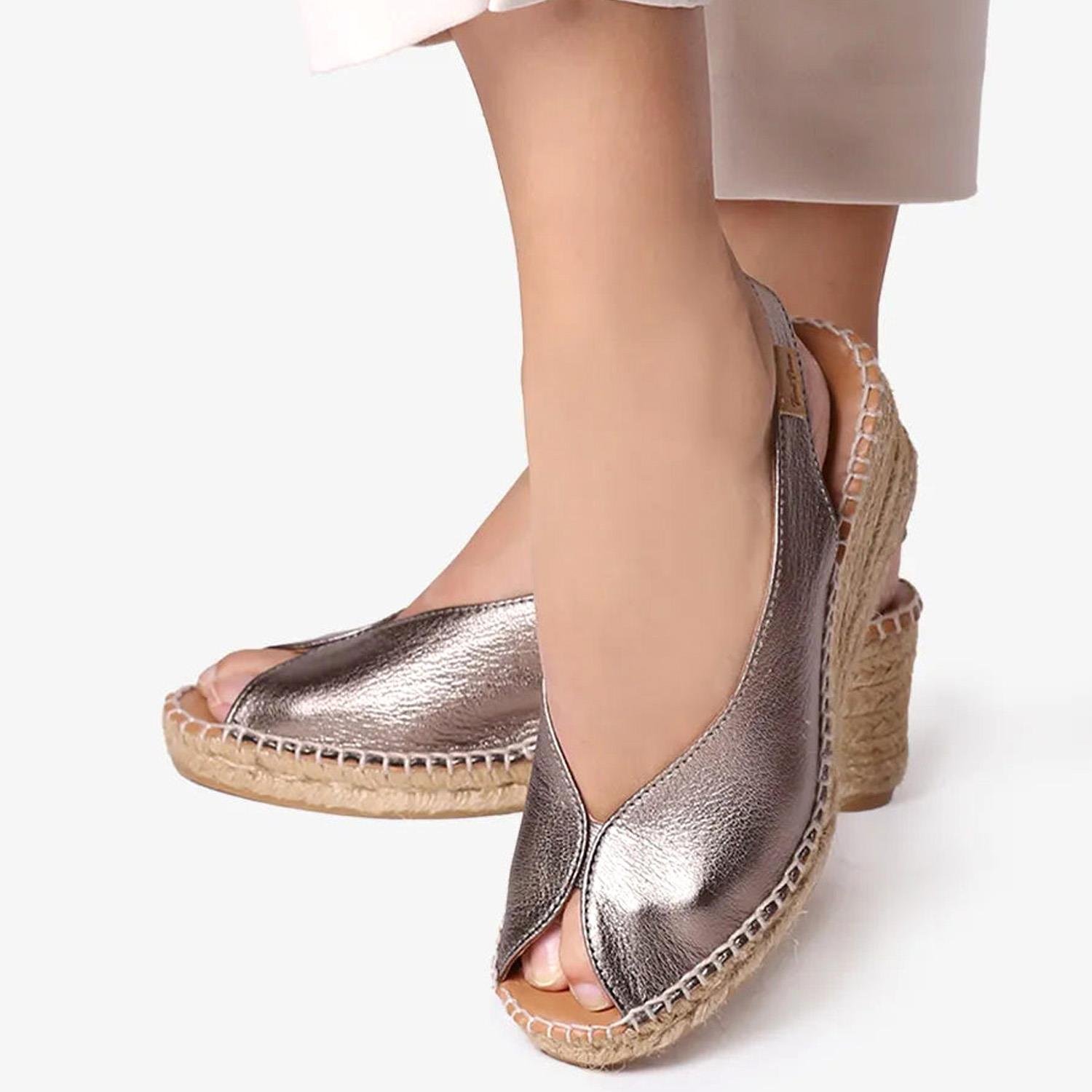 Toni Pons Bronz Laila-P Açık Ayakkabı Stili Espadril Kadın Sandalet