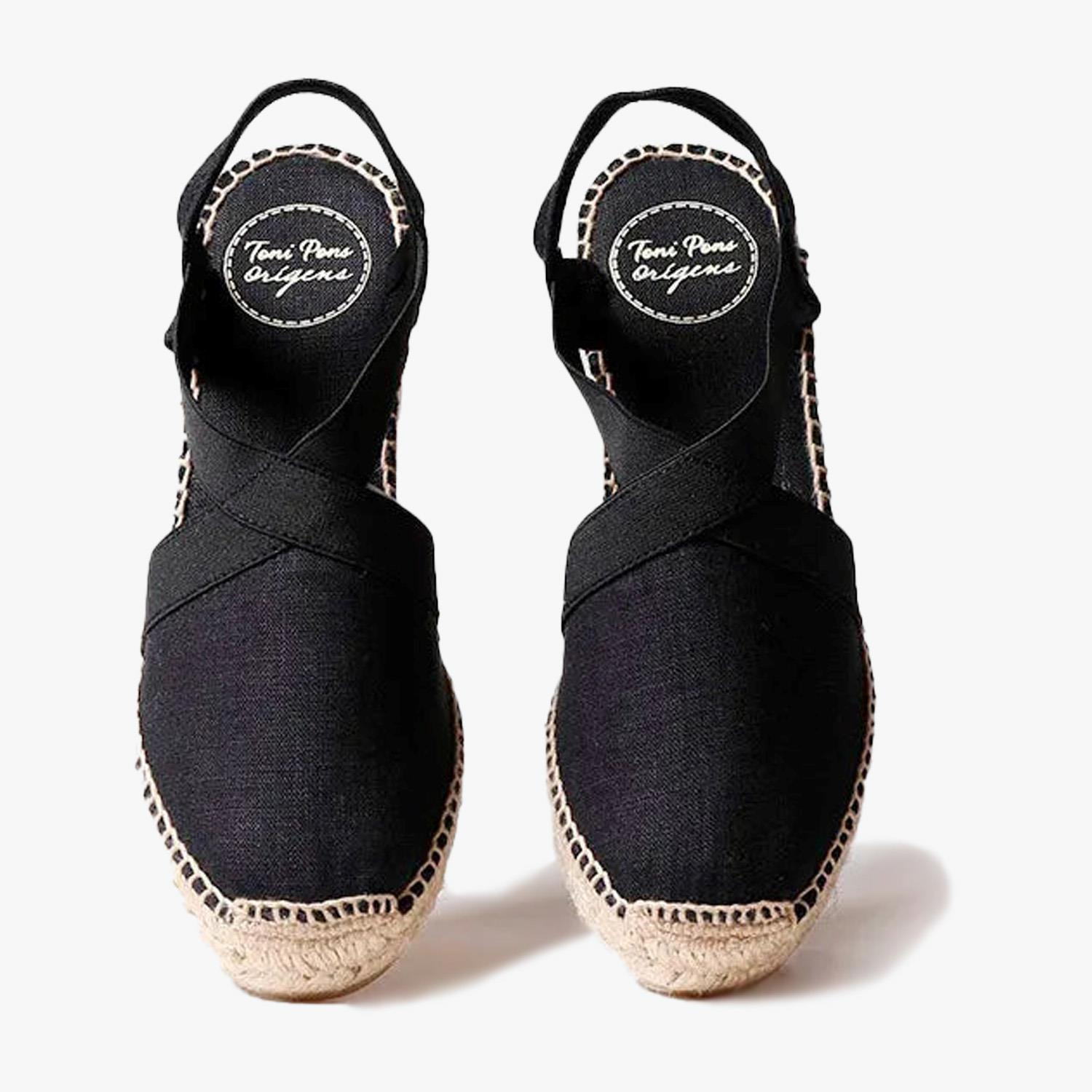 Toni Pons Siyah Ter Vegan Espadril Kadın Sandalet