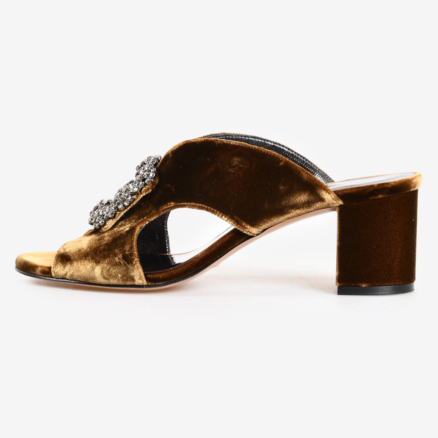 Vizon Kadife Tokalı Kadın Abiye Terlik