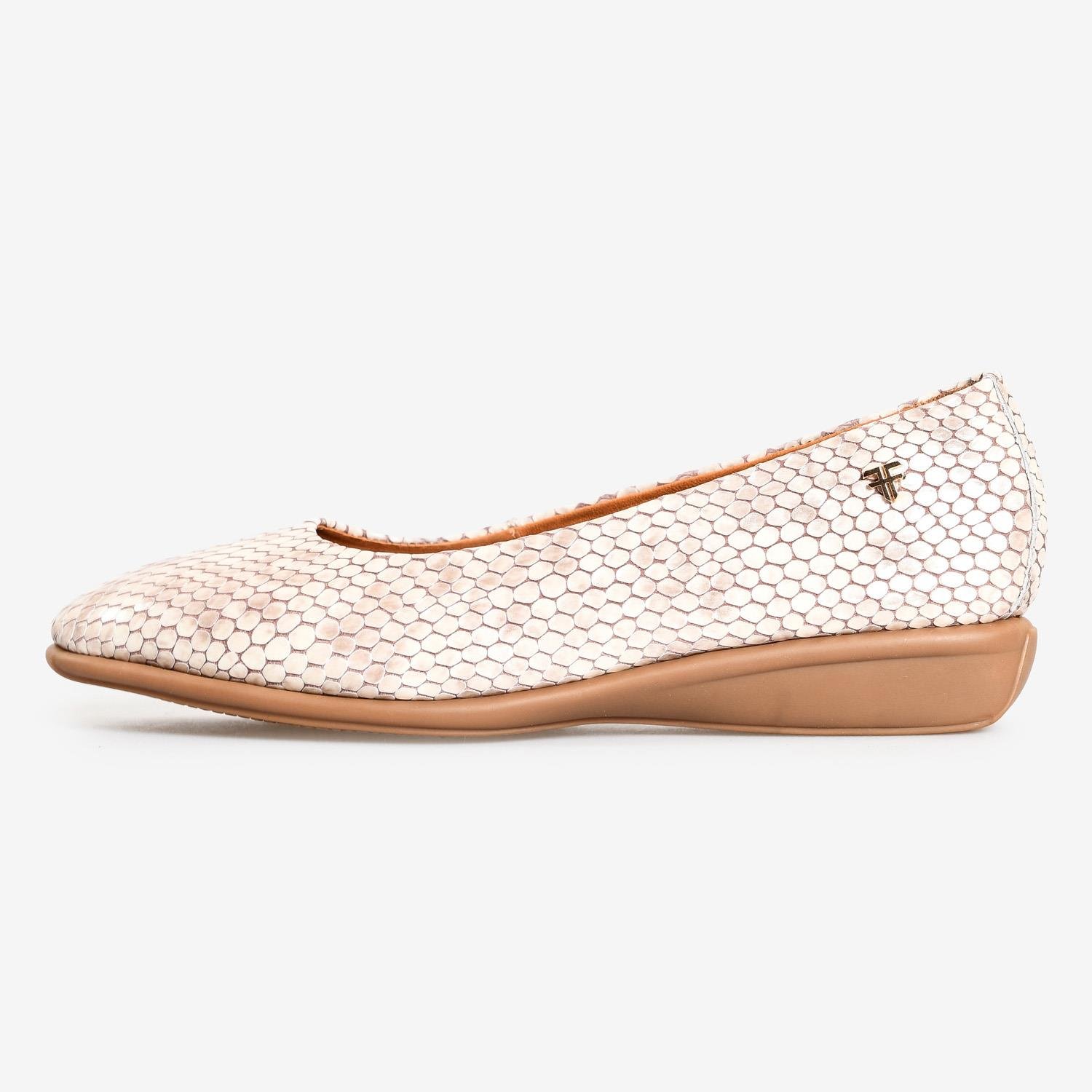 Vizon Yılan Baskı Rugan Kadın Babet