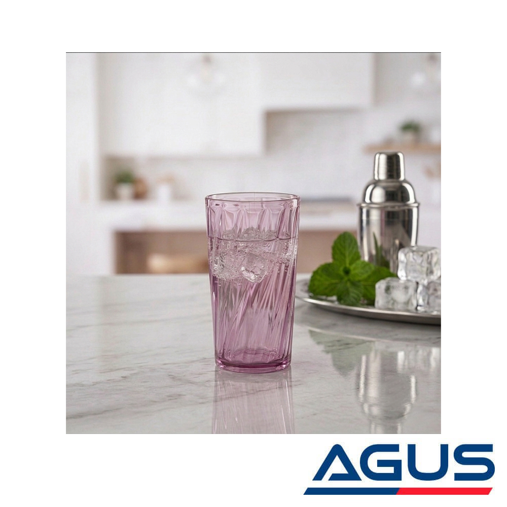  Akrilik Su Bardağı Seti 6'lı 500 ml - Mürdüm