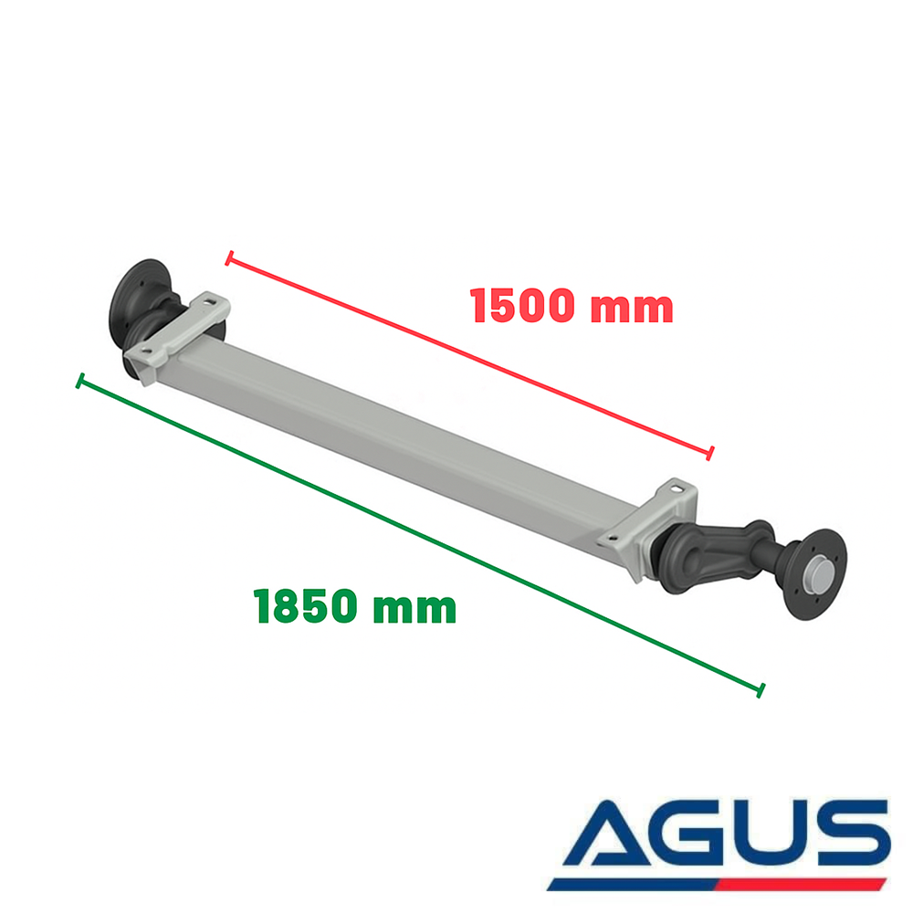1050 kg Torsiyonlu Aks Frensiz Dingil 1500 mm 4x100