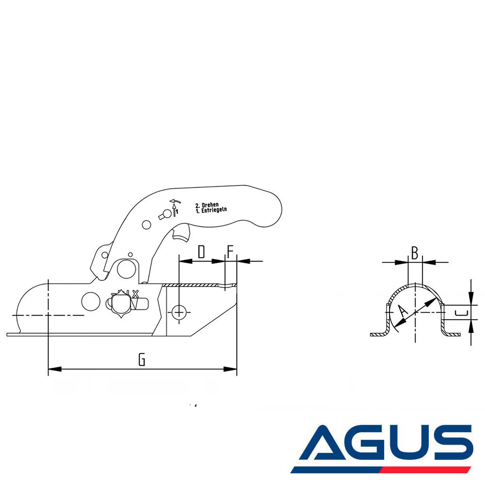 45 mm Yuvarlak 2000 kg Boru Tip Kaplin K20-B