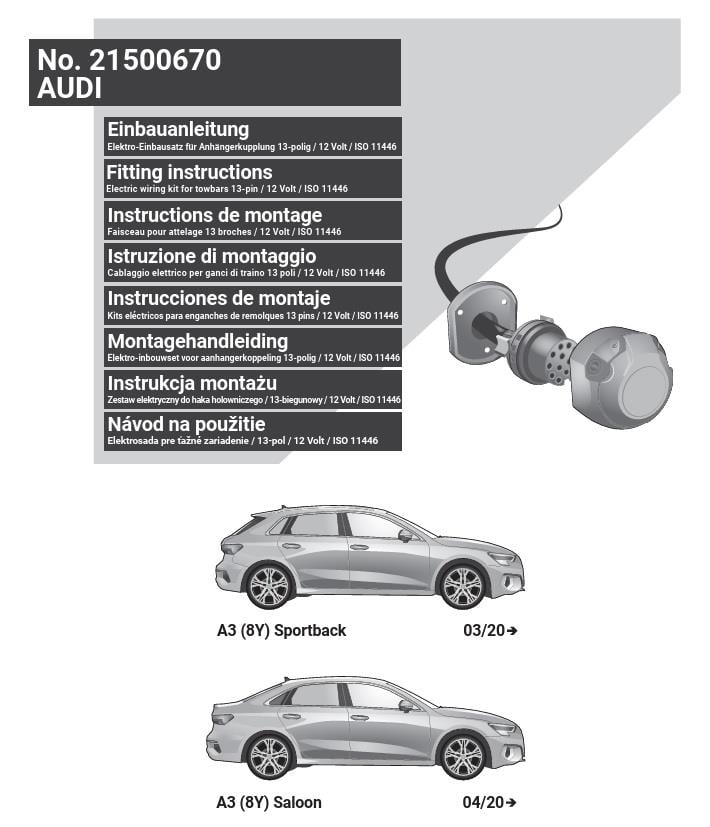 AUDI A3 2024- Römork Tesisatı 13P