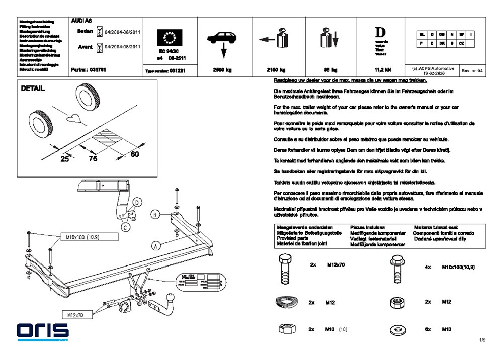 AUDI A6 CEKI DEMIRI C6 2005-2012 Sedan,Stationwagon