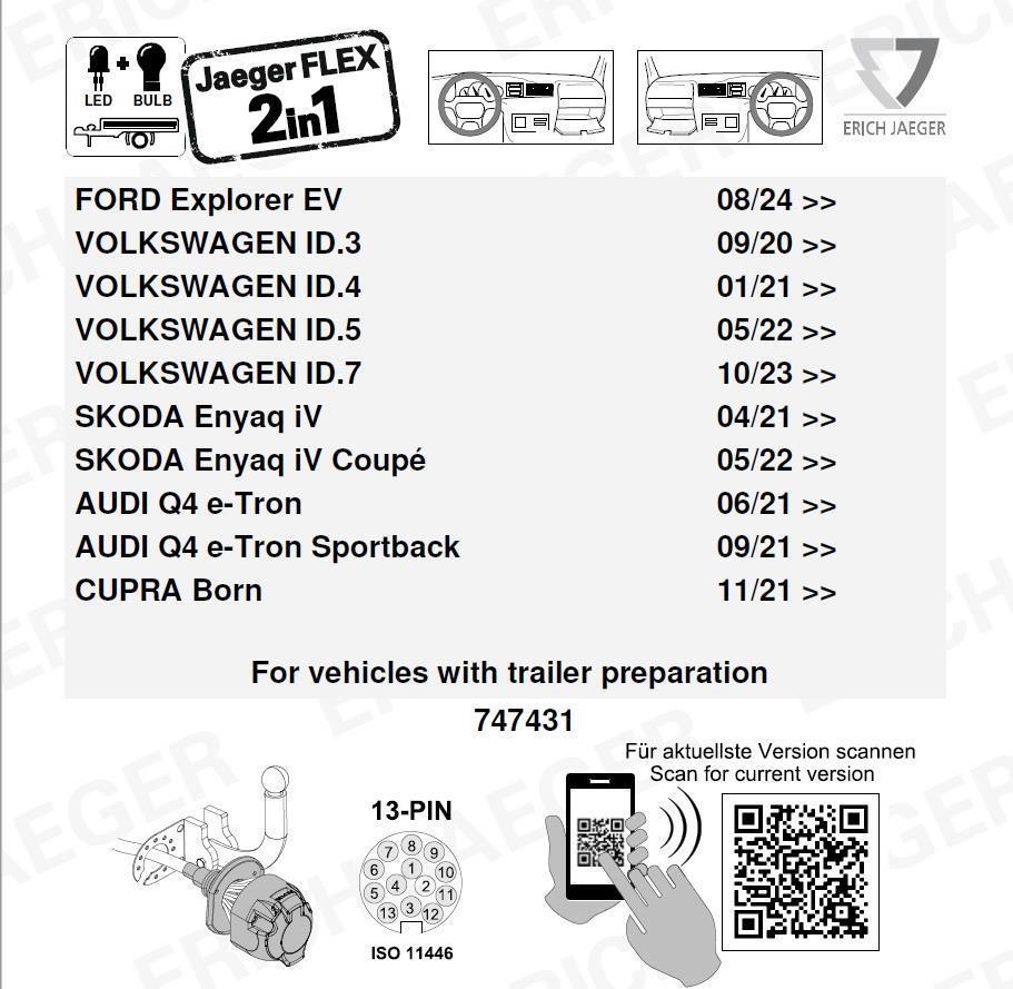 AUDI Q4 e-Tron 2021- Römork Tesisatı 13P