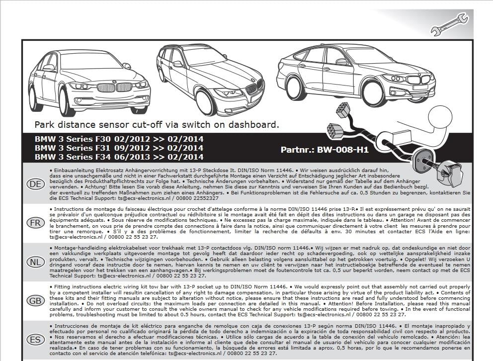 BMW 3-Serisi F30 2012-2014 Römork Tesisatı 13P