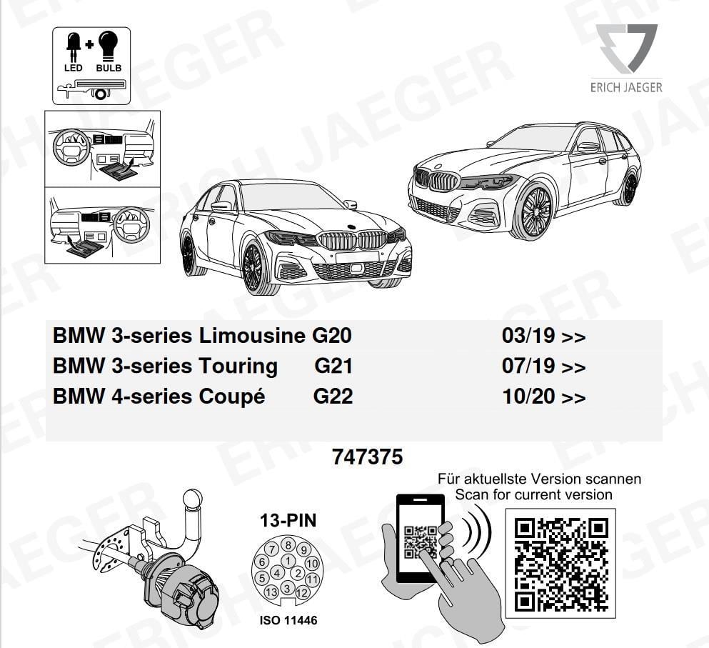 BMW 3-Serisi G20 Römork Tesisatı 13P