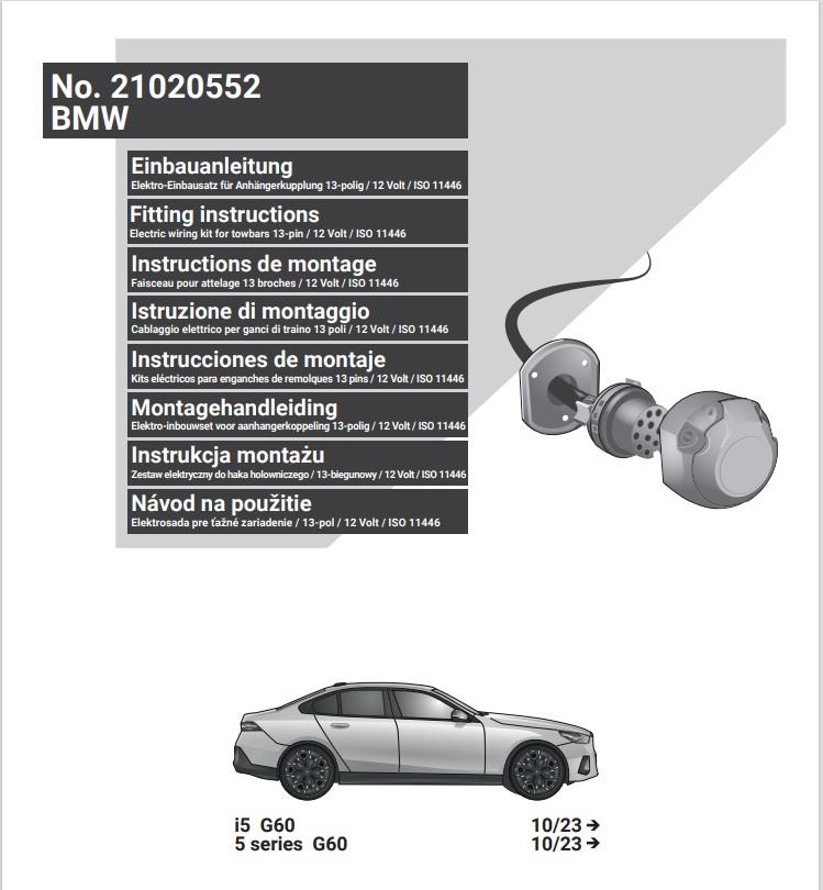 BMW 5-Serisi G60/G61 2023- Römork Tesisatı 13P