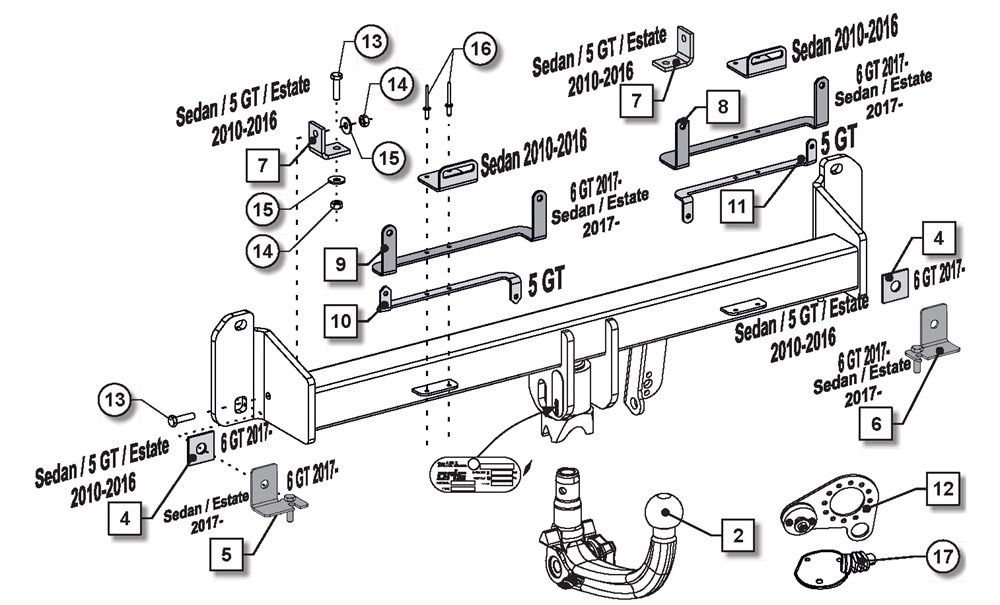 BMW 5-Serisi SÖKÜLEBİLİR CEKI DEMIRI G30/G31 2017- Sedan,Stationwagon