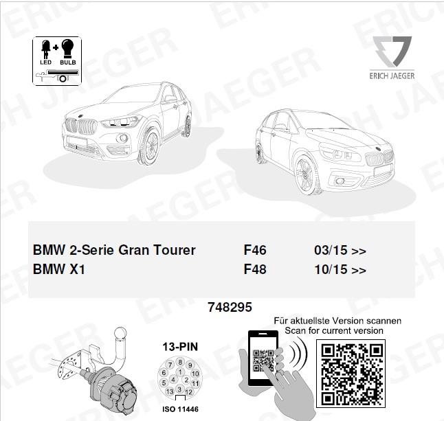 BMW X1 F48 2015-2022 Römork Tesisatı 13P