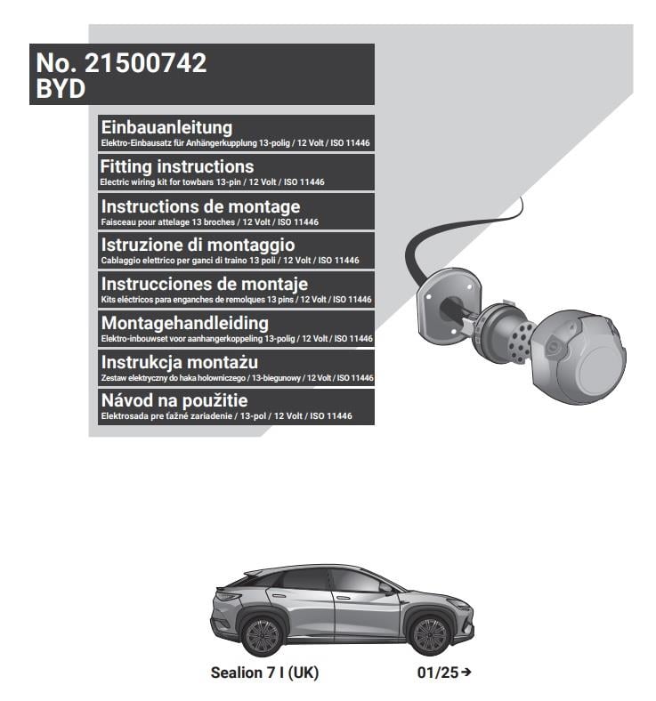BYD Sealion 7 2024- Römork Tesisatı 13P
