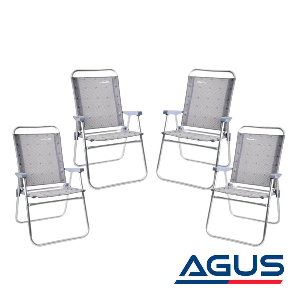 Campout Plaj Ve Kamp Sandalyesi 4'lü Set | Agus.com.tr