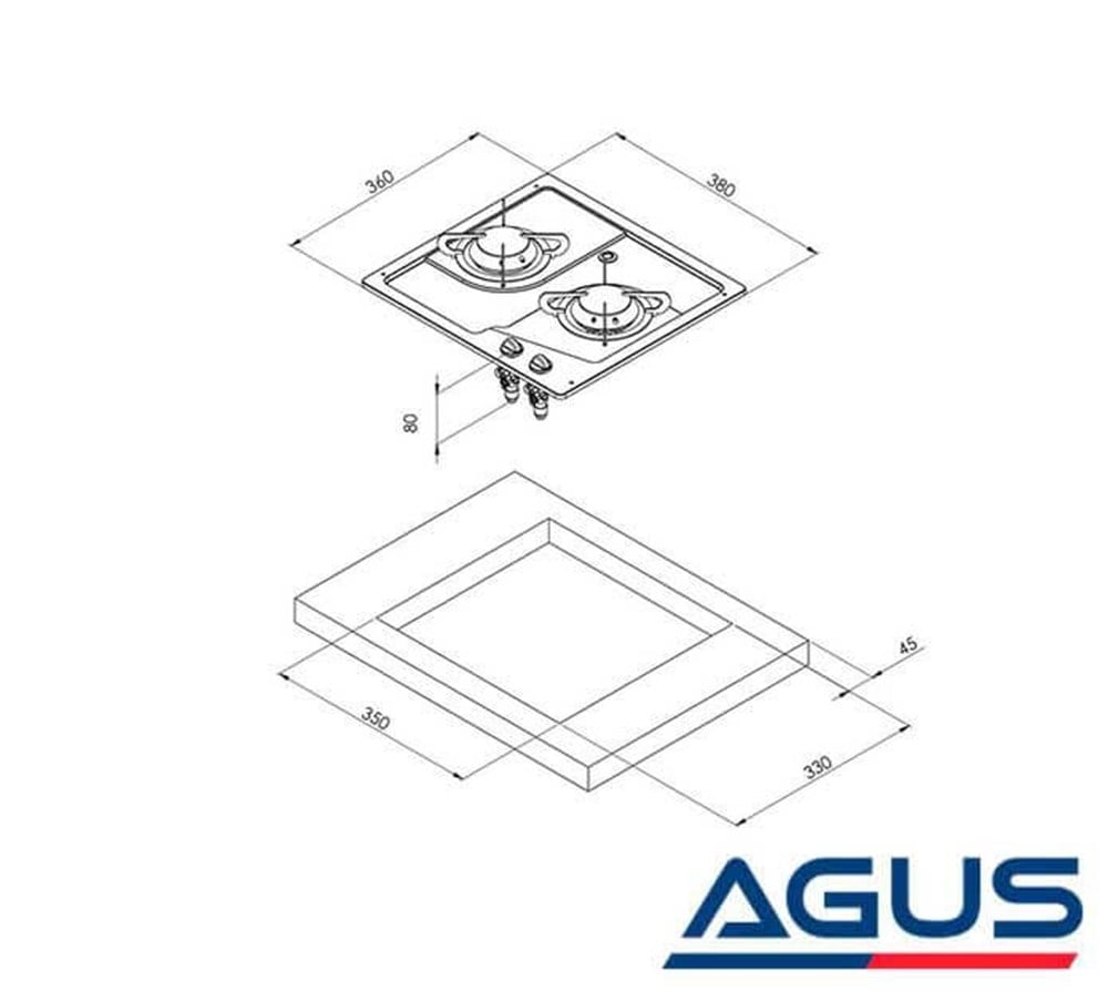 Can Çapraz Çift Gözlü Gömme Ocak