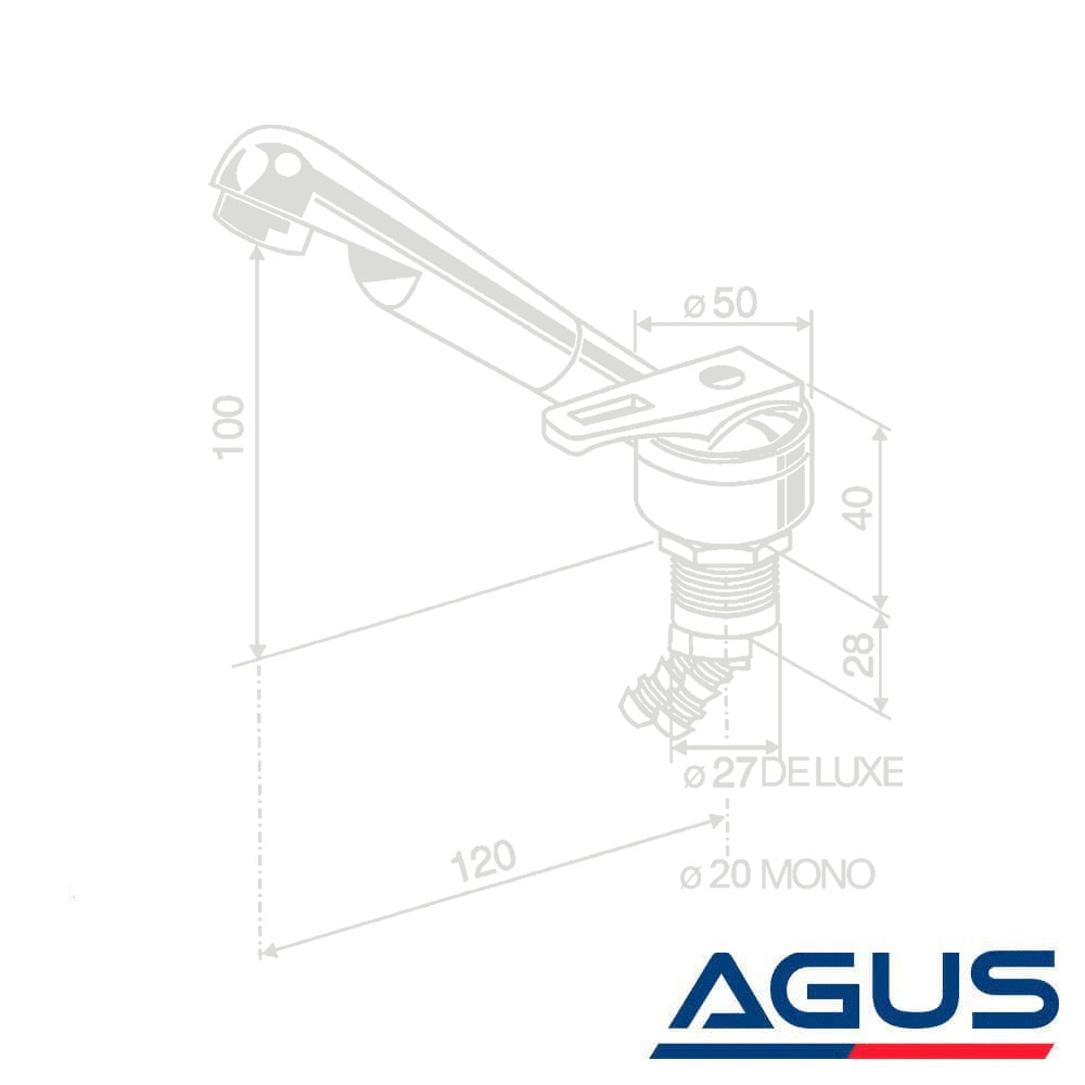 Ceramik De Luxe  Plastik Sıcak/Soğuk Su Katlanır Musluk Micro-Switch 27mm