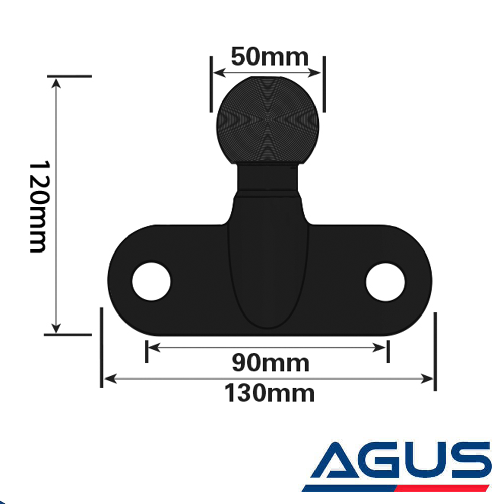 Çift Civatalı Flanşlı Çeki Demiri Topuzu 50 mm