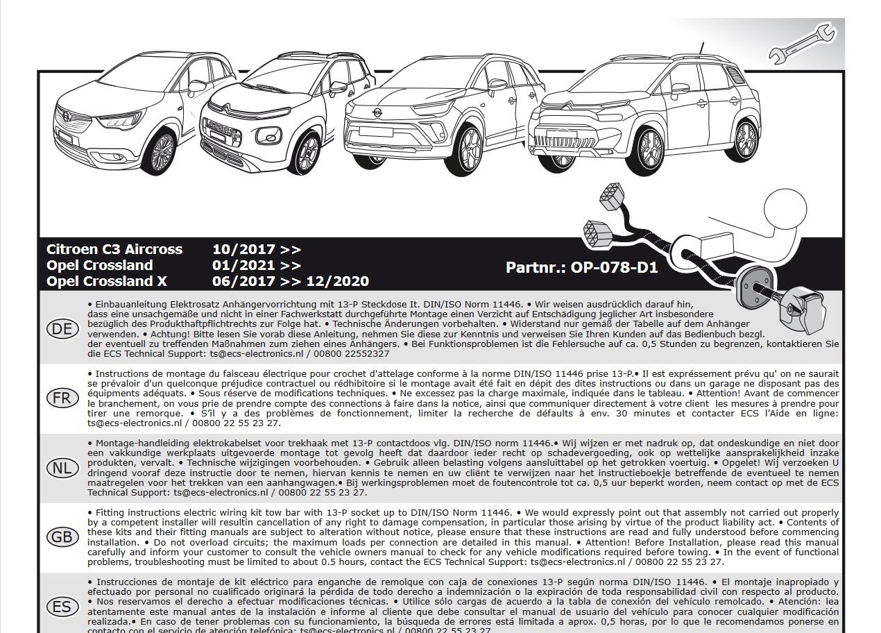 CITROEN C3 Aircross Römork Tesisatı 13P