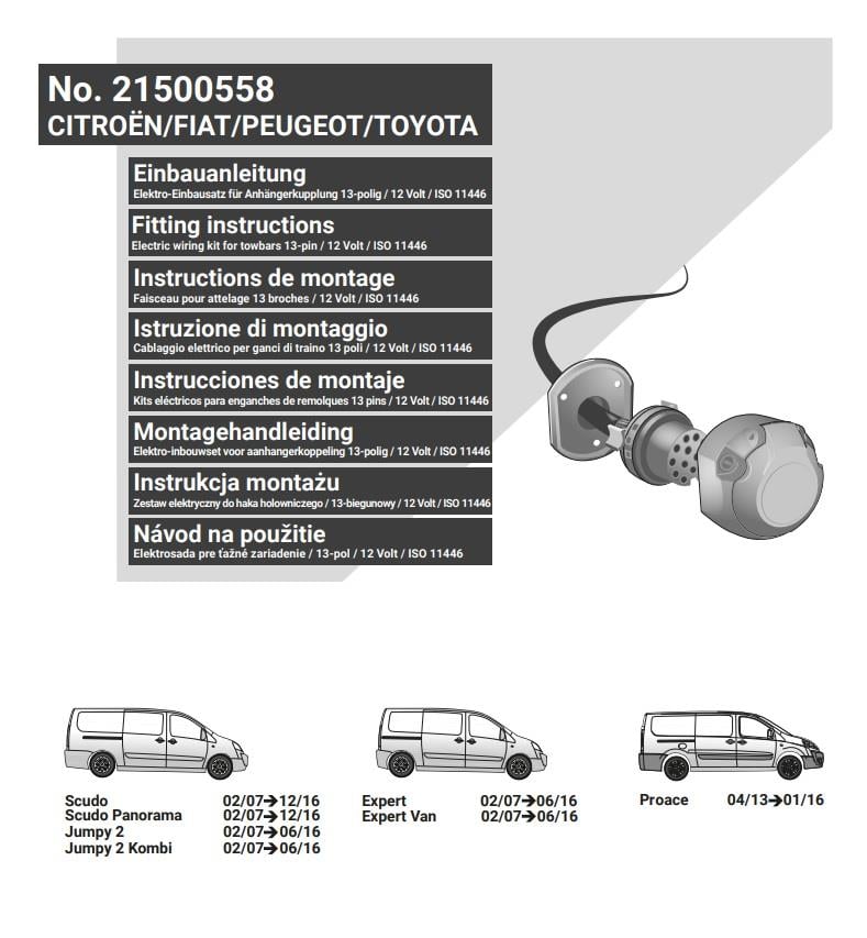 CITROEN Jumpy 2006-2016- Römork Tesisatı 13P