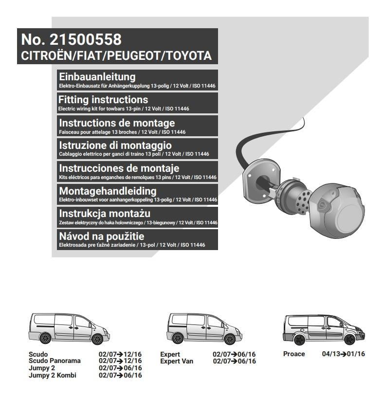 CITROEN Jumpy 2006-2016- Römork Tesisatı 13P