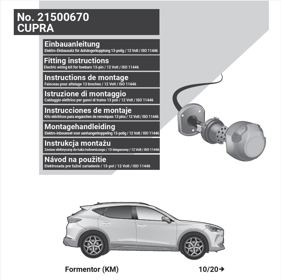 CUPRA Formentor 2024- Römork Tesisatı 13P