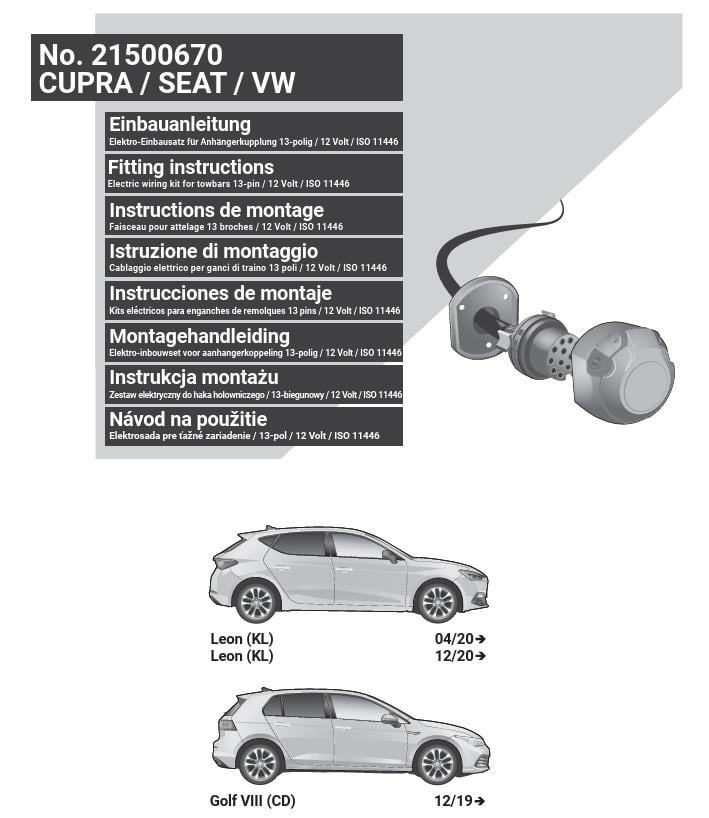 CUPRA Leon 2024- Römork Tesisatı 13P
