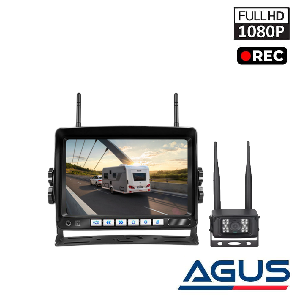 Dahili Ekranlı Wireless Karavan Geri Görüş Kamerası 1080P - Premium