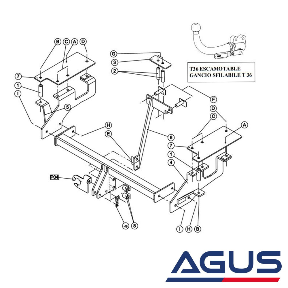 DAIHATSU Terios Sökülebilir Çeki Demiri 2007- | Agus.com.tr