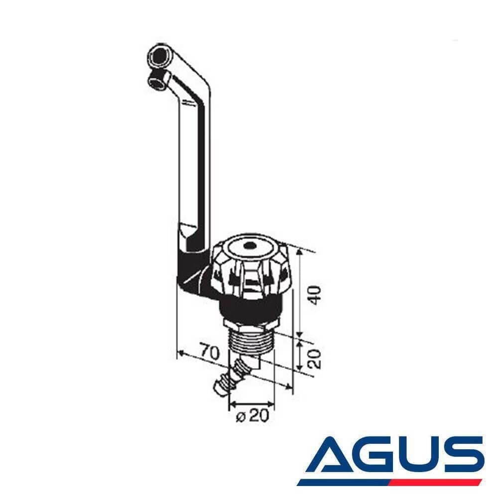 Deluxe Mat Nikel Plastik Soğuk Su Katlanır Musluk