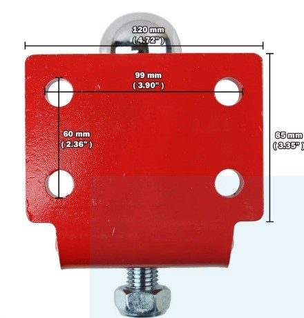 Dört Civatalı Çift Amaçlı Pimli Çeki Demiri Topuzu 50 mm