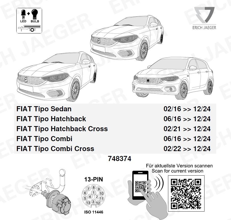 FIAT Egea 2016-2014 Römork Tesisatı 13P