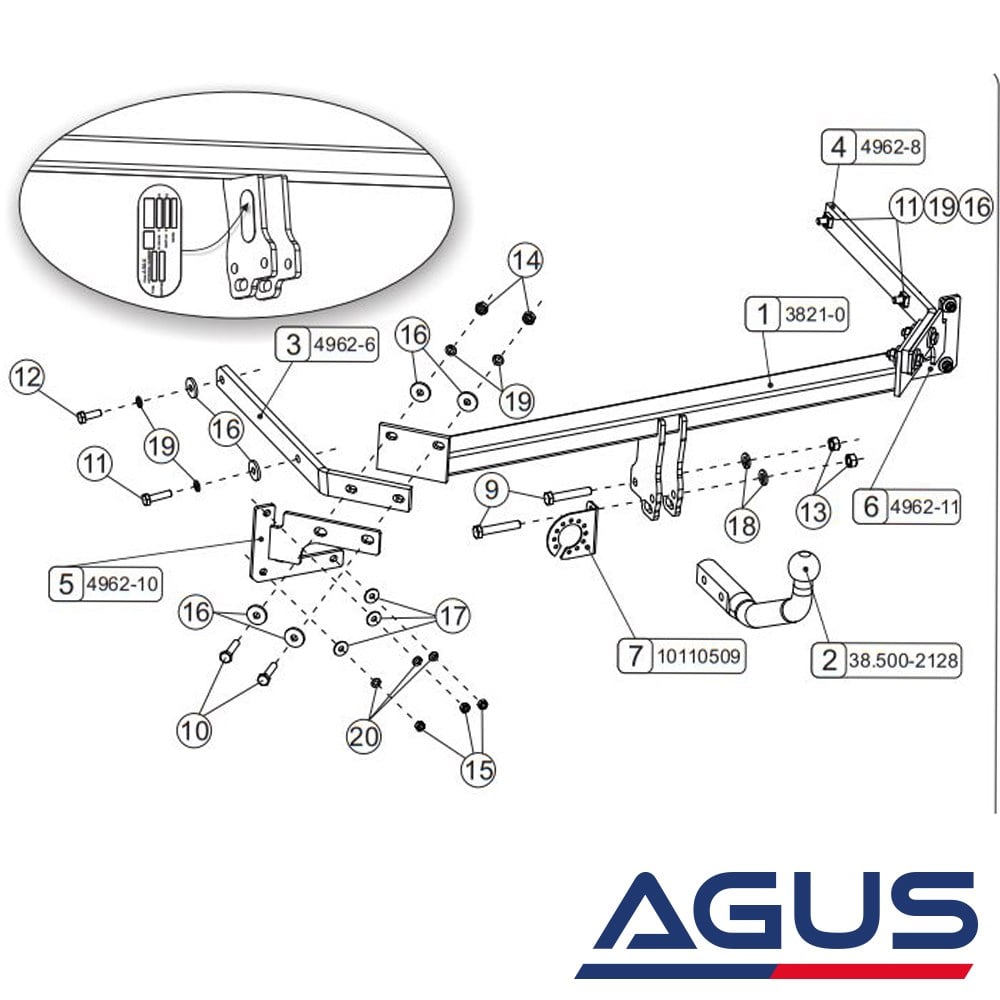 FORD B-Max Çeki Demiri | Agus.com.tr