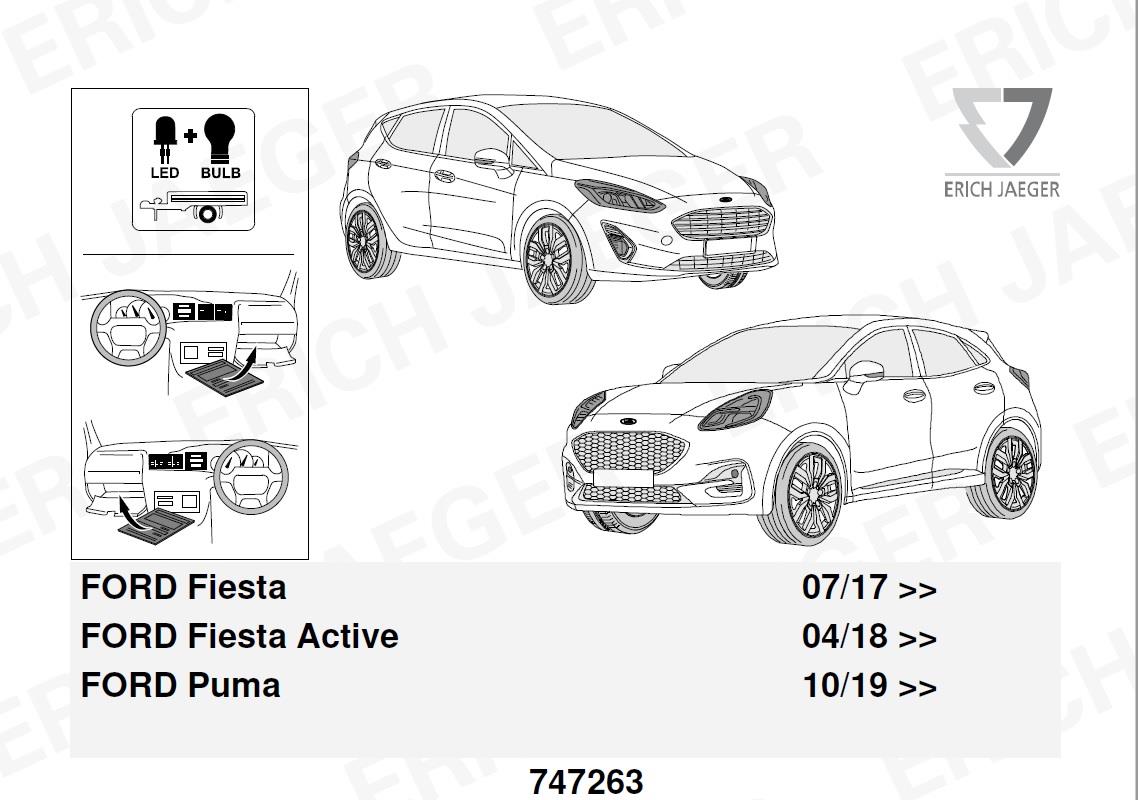 FORD Fiesta 2017- Römork Tesisatı 13P