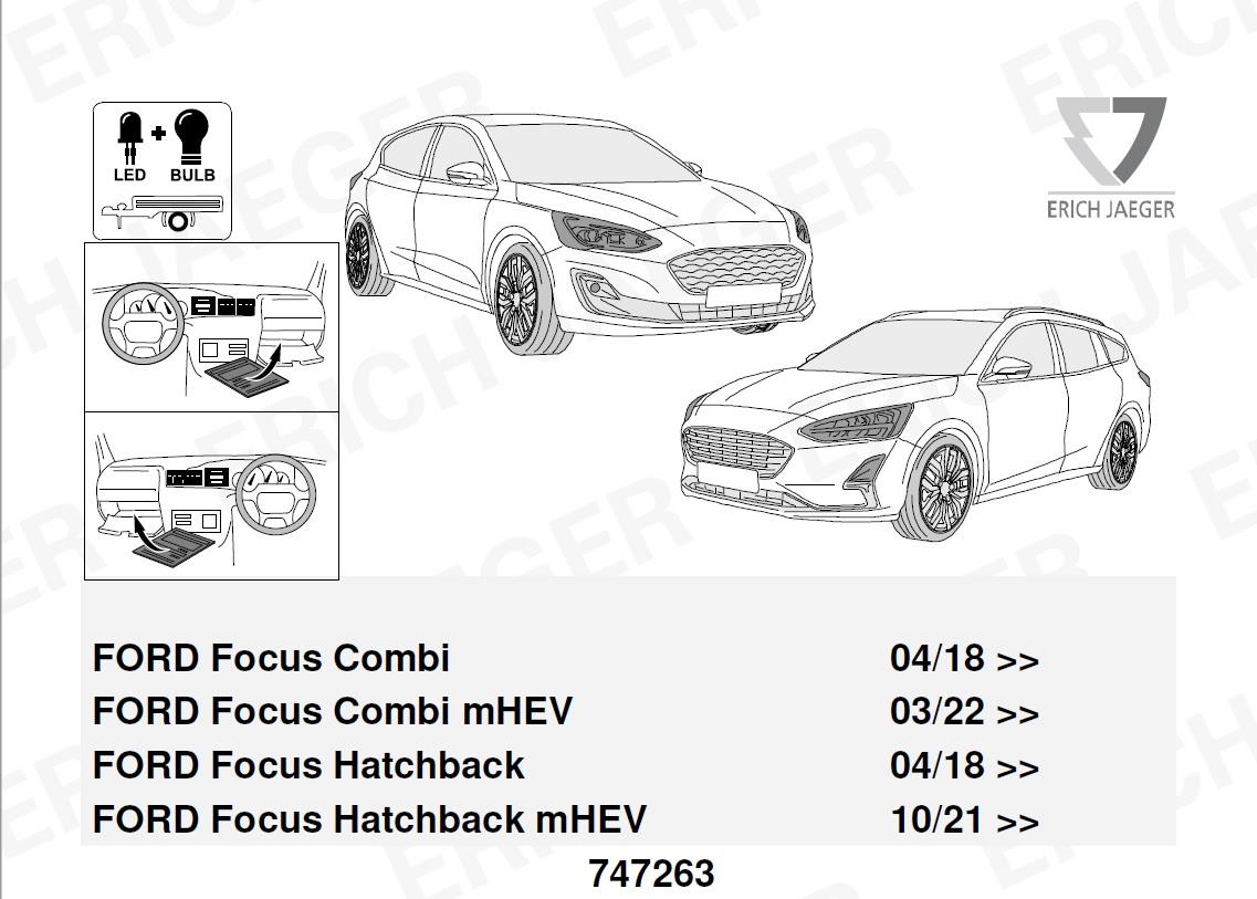 FORD Focus 2017- Römork Tesisatı 13P