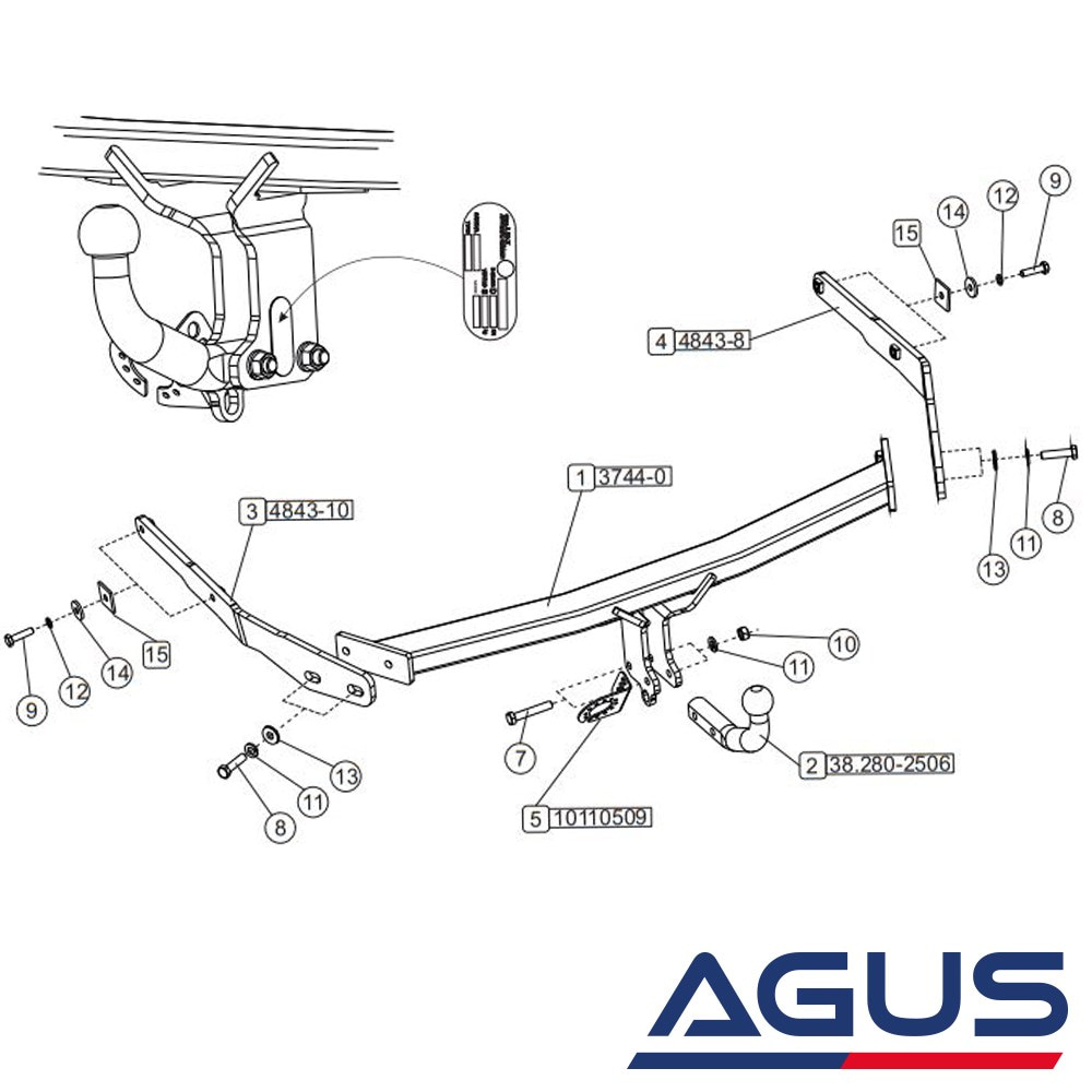 FORD Focus III Çeki Demiri 2012-2018 Stationwagon | Agus.com.tr