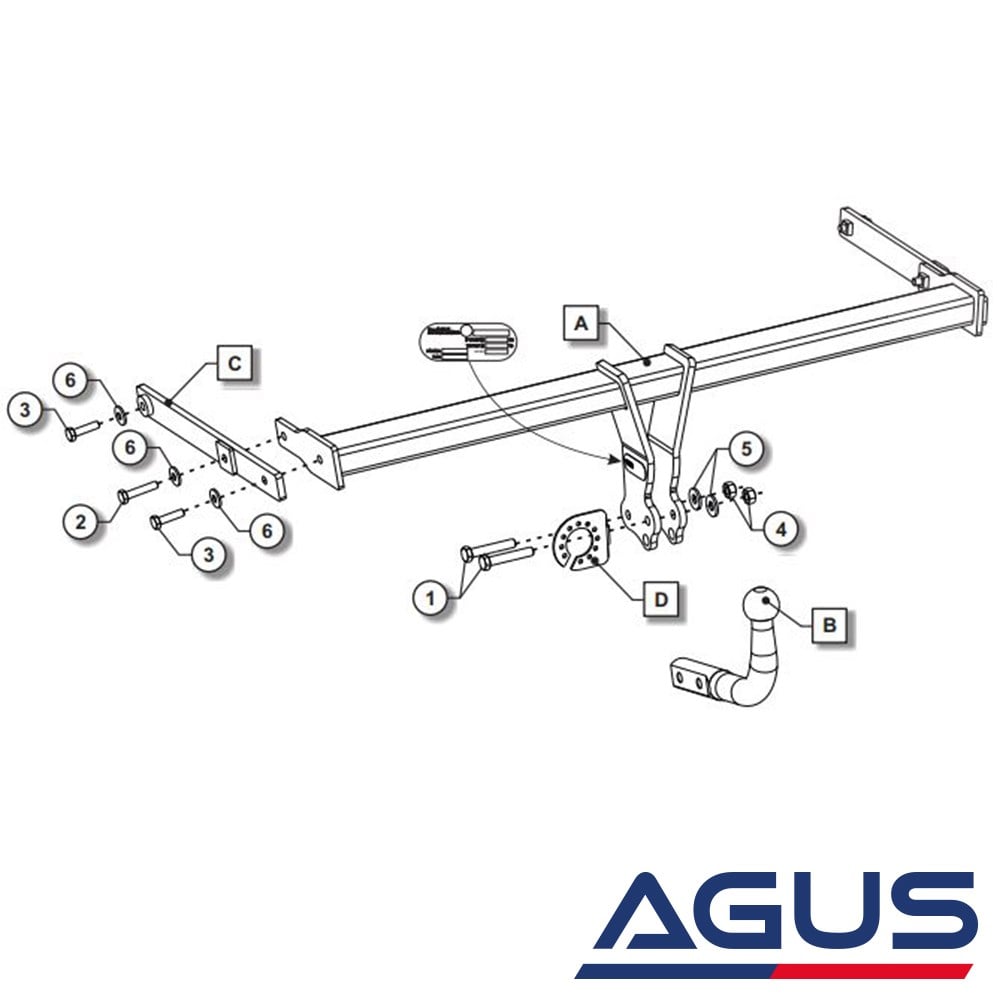 FORD Focus IV Çeki Demiri 2018- Hatchback | Agus.com.tr