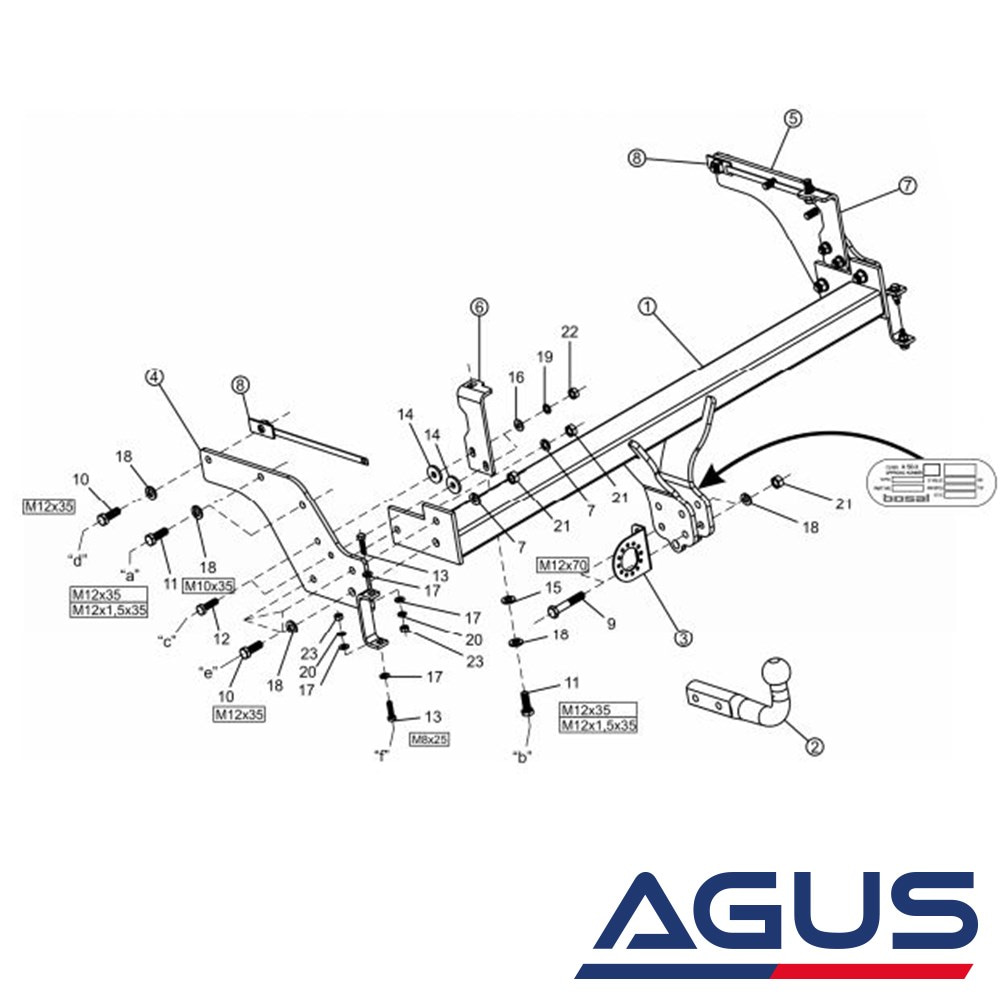 FORD Ranger Çeki Demiri 1999-2011 | Agus.com.tr