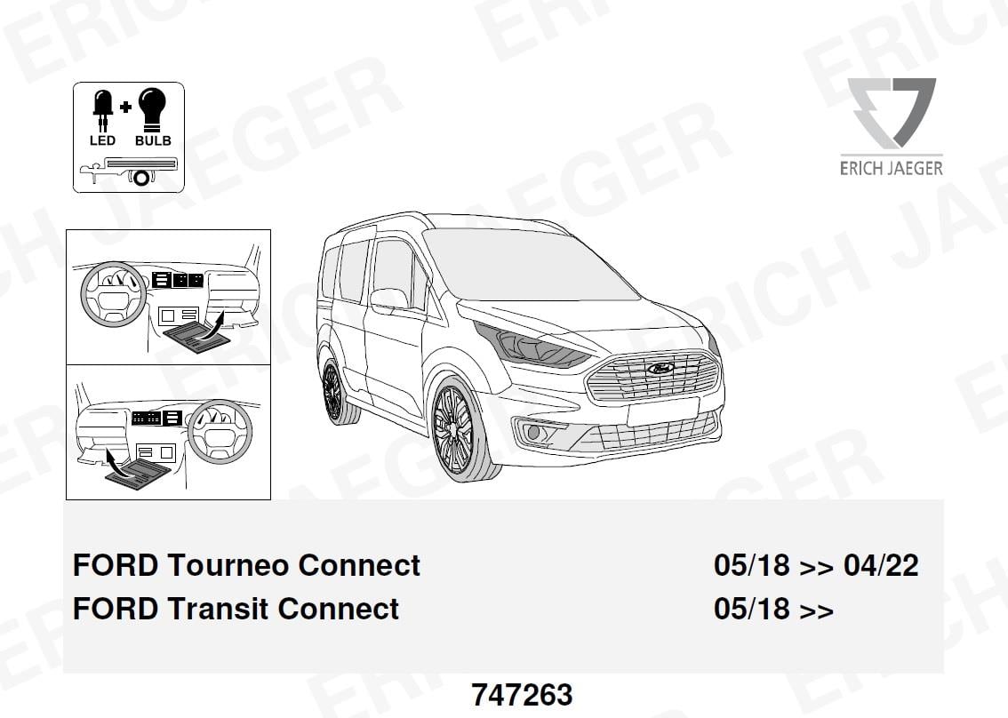 FORD Tourneo/Transit 2022- Römork Tesisatı 13P